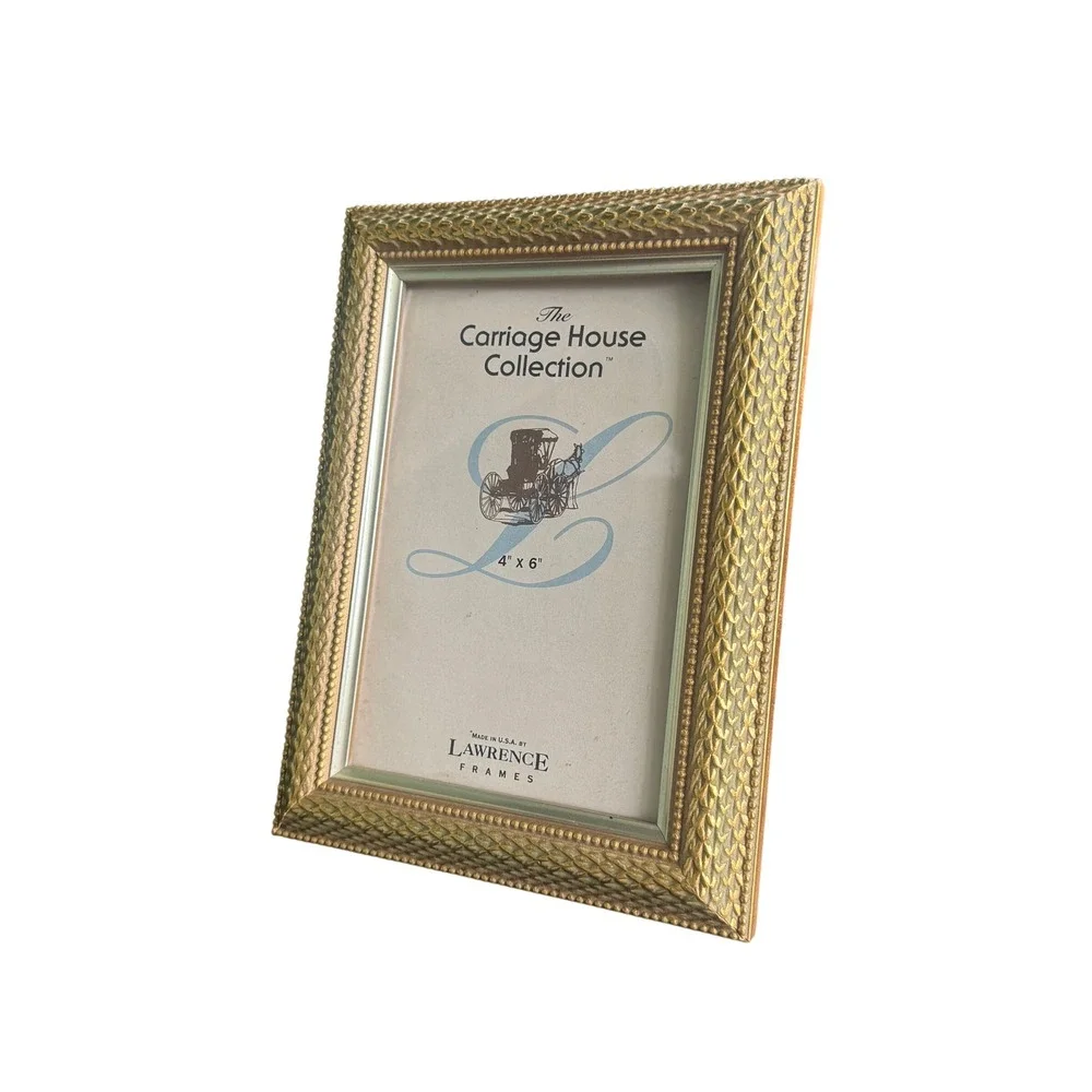 Lawrence Frames Carriage‎ House Collection Gold Textured 4x6 Photo Frame Vintage